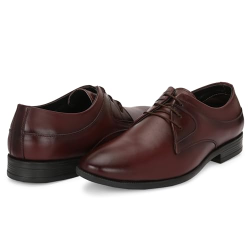 Image of Blue Leather by Centrino Lace-up Men's Formal Shoe | Stylish with Soft Cushioned Insole | Trendy Lace-Up Design | Durable Leather with Anti-Skid Sole | Perfect for Formal Wear (4035)