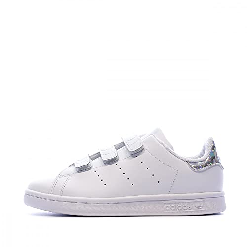 adidas Stan Smith CF C Sneaker, Cloud White/Cloud White/Core Black, 35 EU