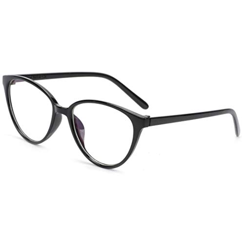 Cat Eye Blue Light Blocking Glasses Computer Glasses Women, Anti Eyestrain Headache Computer Glasses for Digital Screens (Matte Black)