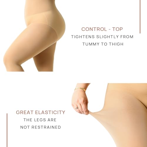 Image of MANZI Plus Size Tights for Women Queen Size Nylons Stockings Pantyhose