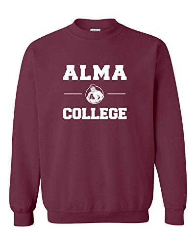 CreateMyTee | Alma College Scots Stacked One Color Crewneck Sweatshirt |