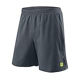 pantalon tenis wilson Contenido: 1 x Wilson Hombre Shorts, M POWER TWIN 7 SHORT, Material: 100% Poliéster, Color: Gris (Turbulence), Talla: XXL, WRA778904XX