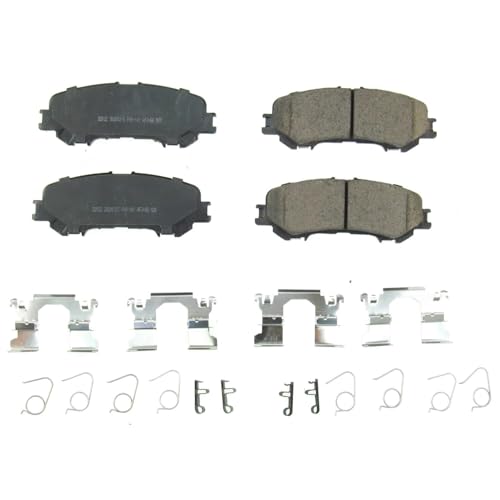 Image of PowerStop Rear Brake Pads for Nissan TITAN 2017-20 - Z17 Ceramic Brake Pads with Installation Hardware, 17-2032