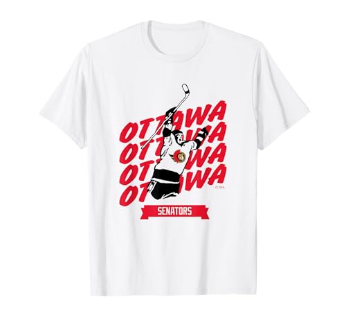 Ottawa Senators Graffiti White Officially Licensed T-Shirt
