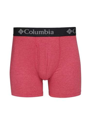 Columbia Men's Performance Cotton Stretch Boxer Briefs 3 Pack, Red/Blue/Grey, XX-Large2