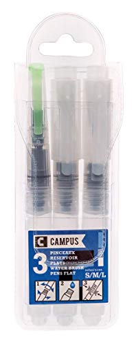 Set 3 Mini Brushes with Tank Flat Top Campus Raphaël