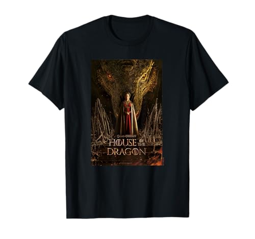 House of The Dragon Rhaenyra Targaryen Iron Throne Poster T-Shirt