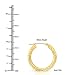 14k Yellow Gold Hand Engraved Full Diamond-cut Round Hoop Earrings (25mm (1 inch))…