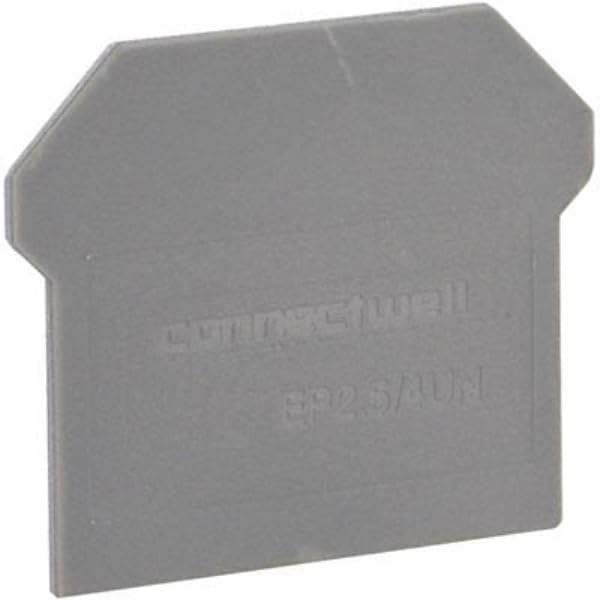 Altech, EP2.5/4UN, End Plate Terminal Block - DIN Rail - Gray - 32mm x 39mm x 1.5mm. (100 Item/s)