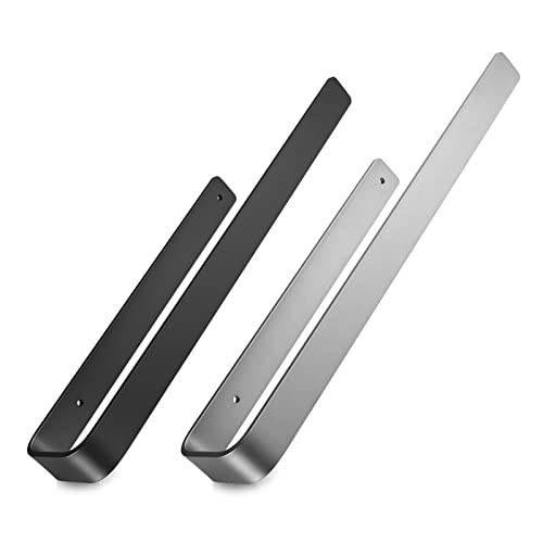 Cobbe Toallero sin taladrar, Espacio de Aluminio con 30 cm o 40 cm de Longitud, Soporte de Toalla de baño para Ahorrar Espacio, toallero Negro Autoadhesivo, Negro Cover
