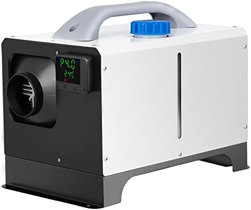 VEVOR Diesel Air Heater 5KW Parking Heater 12V Truck Heater, One Air Outlet, with Black LCD Switch, Remote Control, Fast Heating Compact Diesel Heater, For Car, RV Truck, Boat, Campervans, Caravans