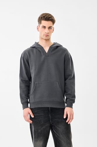 Image of SNITCH Men Casual Hoodie| Oversized Fit Hooded Neckline with Graphic Print & Long Sleeve| Soft Cotton-Polyester Blend for Daily Winter Wear & Streetwear