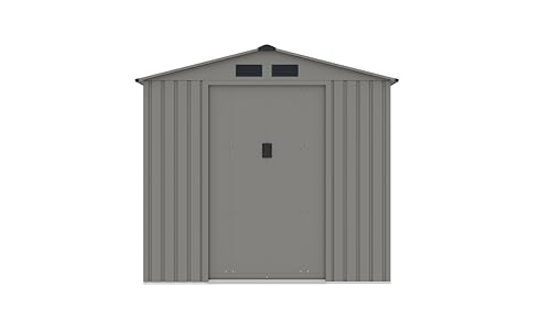 Catálogo de Bodegas los mejores 10. 44 Cobertizo de Almacenamiento Exterior de Metal Ironclad | Bodega Exterior para Herramientas | Armario Metalico 213 x 195 x 131cm