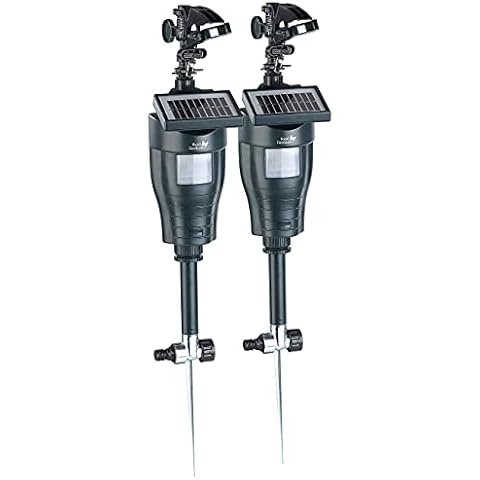 Royal Gardineer Katzenschreck: 2er Pack Solar-Wasserstrahl-Tierschreck mit PIR-Bewegungsmelder (Katzenschreck Wasserstrahl) Cover