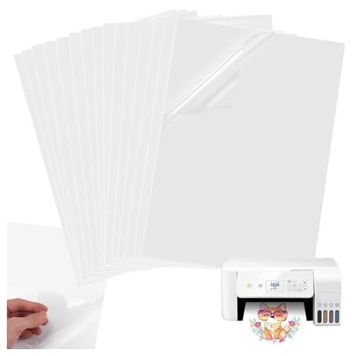 20 Hojas De Transparente Papel Adhesivo Para Imprimir, Papel Pegatina Para Imprimir A4, Vinilo Imprimible Adhesivo Impermeable, Secado Rápido, Autoadhesivo, Para Impresora De Inyección Detinta O Láser
