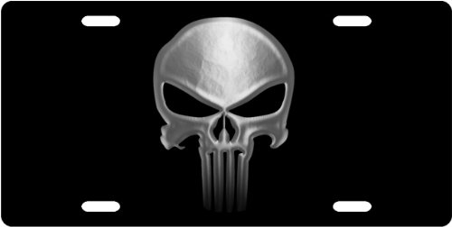 Redeye Laserworks Punisher Skull - License Plate Tag