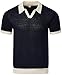 Onia-Linen Johnny Collar Polo Sweater-Solid-Deep Navy/White-L