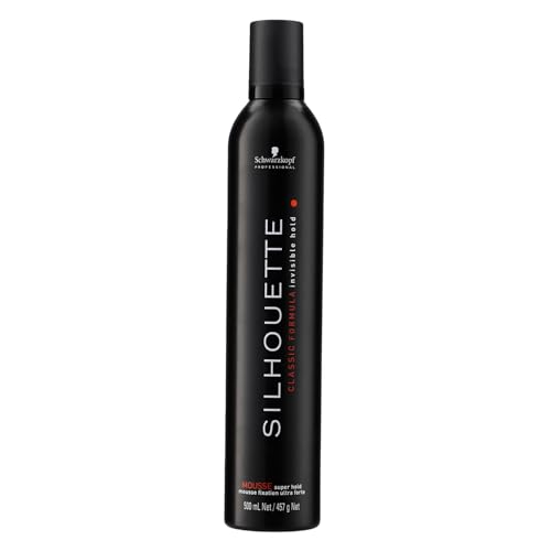 Schwarzkopf Professional Silhouette Super Hold Hair Mousse For Hair Styling Without Overburdening Strong Invisible Long Lasting Hold Quick Drying Non Sticky Super Shine 500 ml