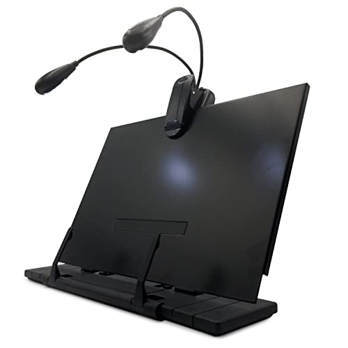 Atril para libros con luz de lectura. Atril estudio con luz lectura. Soporte libros o Atril lectura con luz para leer libros en la cama Cover