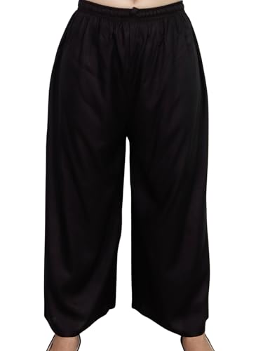 Image of Women's Solid Rayon Palazzo Pants Regular Palazo