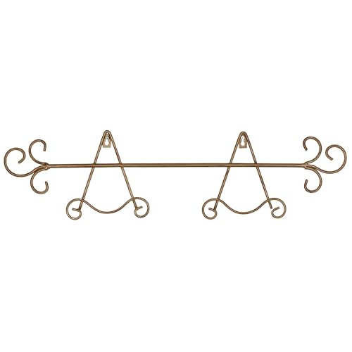 Touch of Class Galla Horizontal Plate Rack - Satin Gold