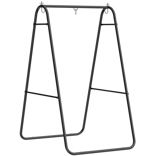 Outsunny Hammock Chair Stand Only, Hanging Chair Stand, Heavy Duty Solid Steel A-Frame Construction...
