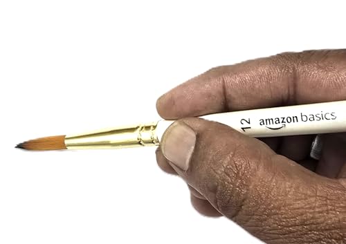 Image of amazon basics 7pc Artist Paintbrush Set for Acrylic,Watercolor & Gouache Painting for Beginners and Professionals (Round)