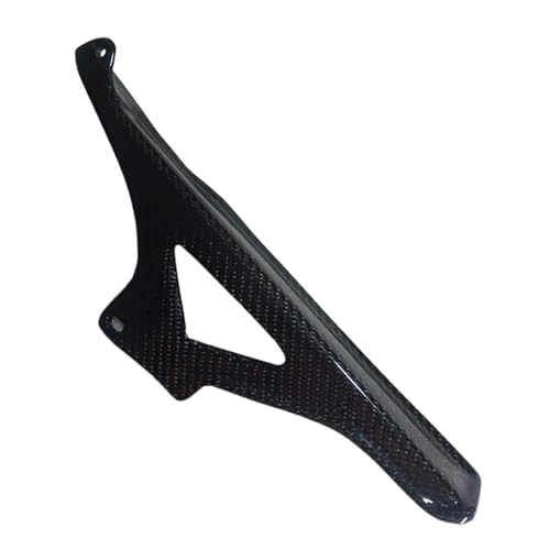 WUTBHGQXWIP Motorrad-Kettenschutz-Schutzabdeckung, Kohlefaser-Twill, glänzend, kompatibel mit Aprilia RSV4 2009–2011, Tuono V4 2011–2019(Black)