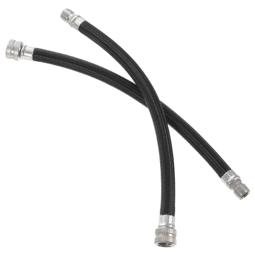TOYANDONA 2 Piezas Extensión Extensible Manguera De Repuesto para De Bicicleta. Cable Manguera De De Bicicleta Extendido Inflador Bicicletas Manguera De La Black