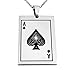 Produktbild Hanessa Personalisierte Kette mit Gravur Edelstahl 50 cm mit Anhänger"Pik ASS" Spielkarte in silber | Personalisierte Halskette für Männer und Frauen | Personalisierter Schmuck Damen Herren