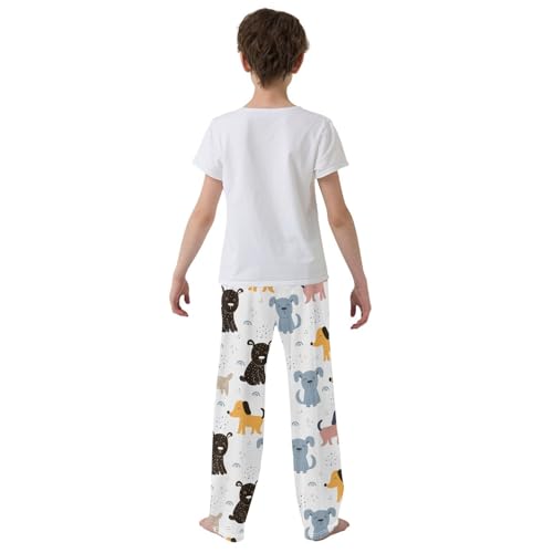 Boys' Pants Cartoon Dogs Puppy Long Bottoms Jogger Pants Elastic Waist Trousers with Pockets S-XL3