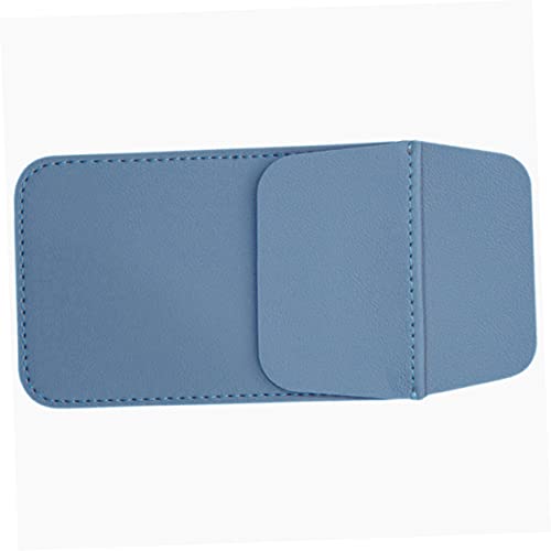 Operitacx Estuche médico de cuero protector de bolsillo portaescobillas hacer Organizador de bolígrafos para camisa sostenedor de la manga de la pluma bolsa organizadora de bolsillo PU Blue