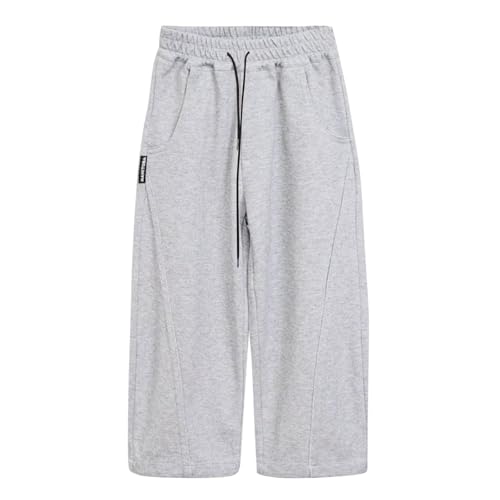 Baggy Sweatpants for Teen Boys Elastic Waist Wide Leg Y2k Cargo Pants Streetwear Vintage Trendy Loose Fit Casual Pants2