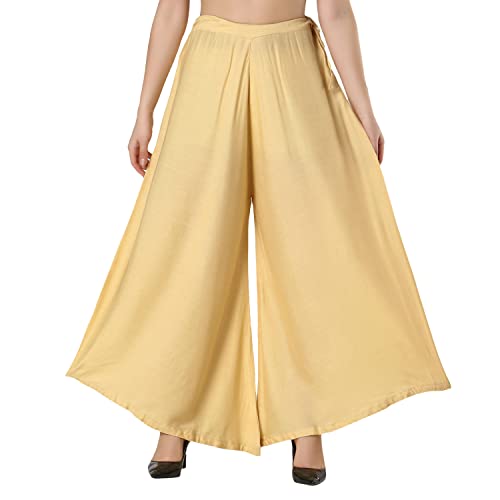 Image of Super Soft Flared Solid Rayon Sharara In 10 Attractive Colours For Women's And Girl's