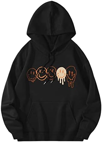 SHENHE Women's Letter Print Long Sleeve Drawstring Hoodie Sweatshirt Pullover Tops Cartoon Black S