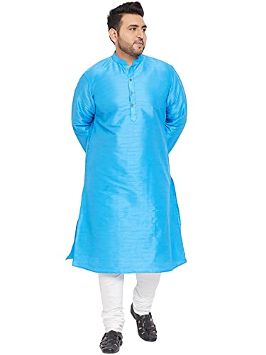 Image of VASTRAMAY Plus Size Men's Silk Blend Kurta Set-New