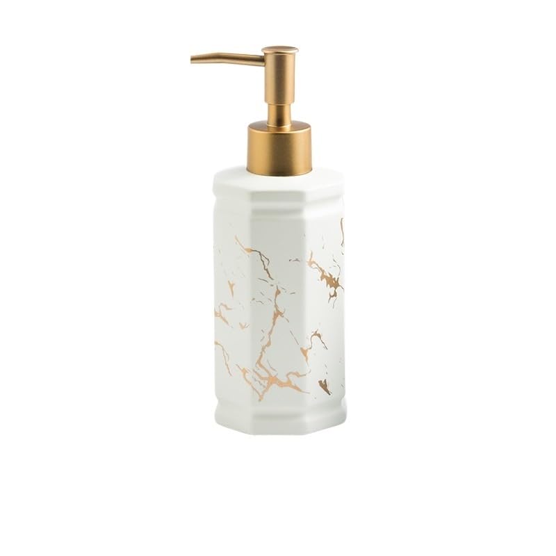 Distributeur de savon en céramique élégant pour une salle de bain chic