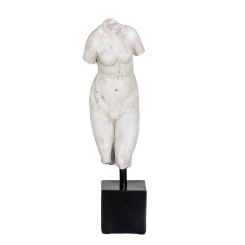 BigBuy Home Escultura Blanco Negro Resina 14 x 11 x 43 cm Busto - Marca EAN: 8445146104724