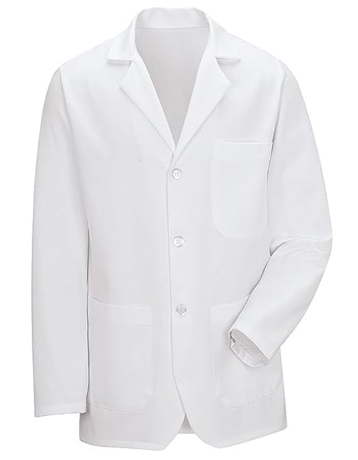 A 2 Z Collection Primium Men's Cotton Apron/Lab Coat Wrinkle Resistant Poly, Full Sleeves | Colour-White