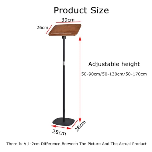 Générique Pupitre de Lecture sur Pied réglable, 39 x 26 cm, Angle de 180°, Hauteur Ajustable, idéal pour Les Recettes, Les manuels Scolaires et Les partitions, Parfait pour la Maison et Le Bureau.