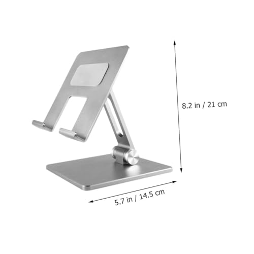 Soporte portátil ajustable de aleación de aluminio plateado miniatura 2