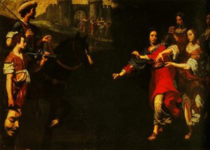 Peinture à l'huile de David tableux de salon The Triumph par Lippi