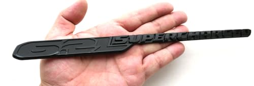 Image of 1pc New 6.2L Supercharged Hood Emblem Nameplate 3D Badge Replacement for 2021-2024 TRX 6.2L 68444262AB (Black)