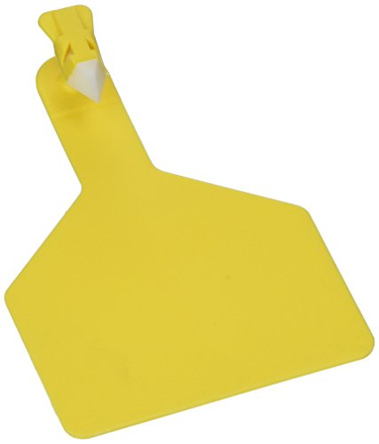 Z Tags 100 Count 1-Piece Blank Tags for Cows, Yellow