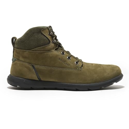 Image of Woodland Men Olive Green Shoes