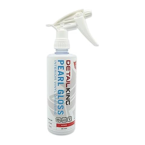 Detail King Pearl Gloss - Car Interior Cleaner & Dressing - Hard & Soft Vinyl Cleaner, Leather Cleaner - UV Protection - 16oz Cover
