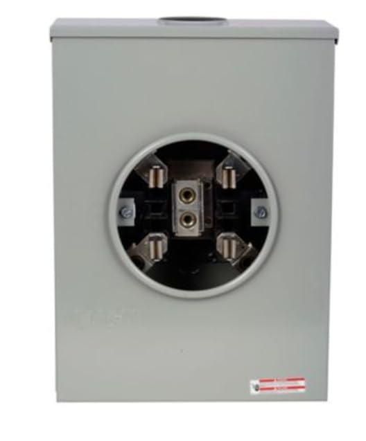 UNRRS213CEUSE Meter Socket, 3 5/16 in hub Cover Plate, 200A, Overhead/Underground, Hub Cover Plate, #6-350 kcmil, Four-jaw, Single-Phase, #6-350 kcmil, Three-Wire, Ring, 600V (1 Unit)