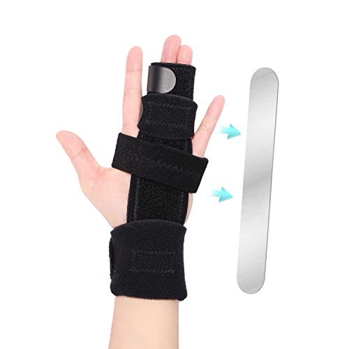 Fibee 2 Finger Splint, Trigger Finger Splint, Pinky Finger Splint For Broken Finger, Adjustable Hand Wrist Brace Support, Metal Finger Straightening Immobilizer For Sprains,Mallet Injury,Arthritis(Xs) #TOP3