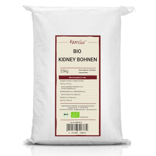 Kamelur 25kg BIO Kidneybohnen getrocknet – rote Bohnen getrocknet & ohne Zusätze - Kidney Bohnen BIO in der Großpackung