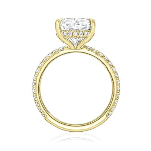 1-6 CT Elongated Cushion Moissanite Engagement Ring for Women Handmade Wedding Bridal Rings Silver 10k 14k 18k Solid Gold Anniversary Promise Ring3